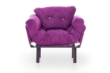 Bramelia Moderne Lenestol i Stoff med Metallstativ - Lilla - Møbler - Stoler & lenestoler - Lenestoler