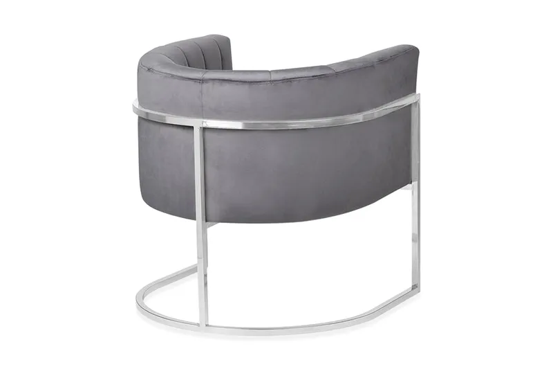 Breitsprecher Lenestol Fløyel - Grå - Møbler - Stoler & lenestoler - Lenestoler