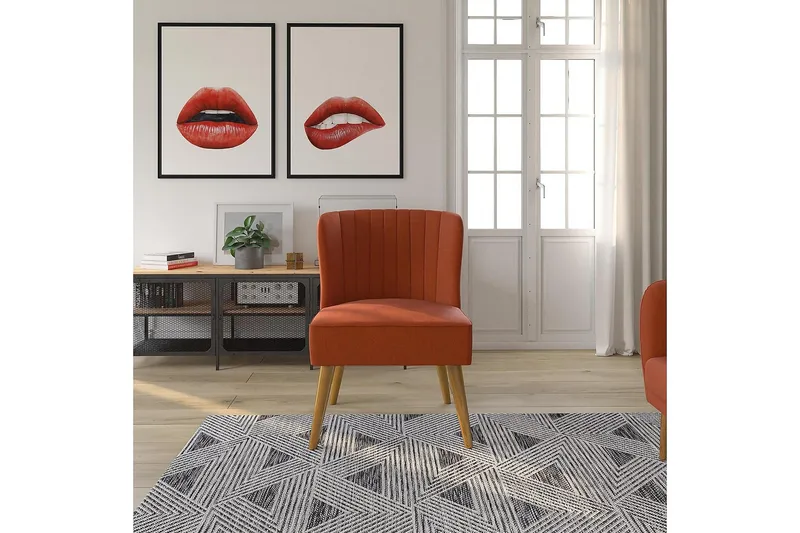 Brittany Lenestol Linoransje - Novogratz - Møbler - Stoler & lenestoler - Lenestoler - Lenestoler uten armlene