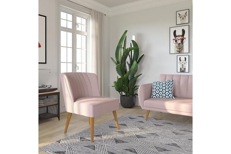 Brittany Lenestol Linrosa - Novogratz - Møbler - Stoler & lenestoler - Lenestoler - Lenestoler uten armlene