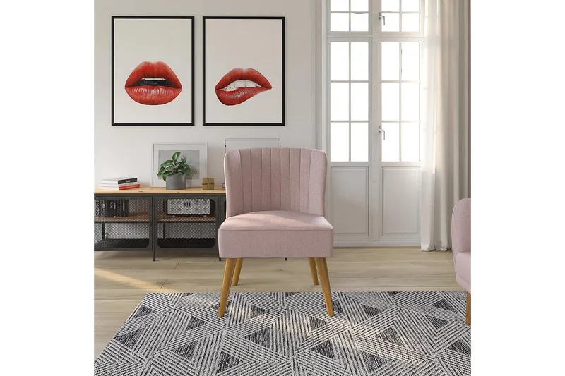 Brittany Lenestol Linrosa - Novogratz - Møbler - Stoler & lenestoler - Lenestoler - Lenestoler uten armlene