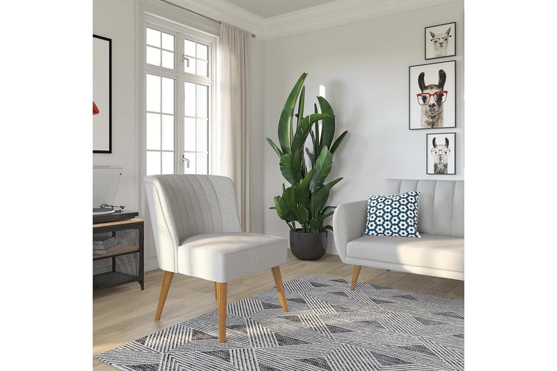 Brittany Lenestol Lyslingrå - Novogratz - Møbler - Stoler & lenestoler - Lenestoler - Lenestoler uten armlene