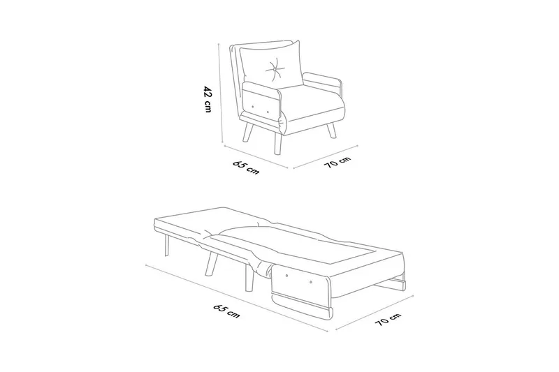 Canelo Sovelenestol - Lysegrå - Møbler - Sofaer - Sovesofaer