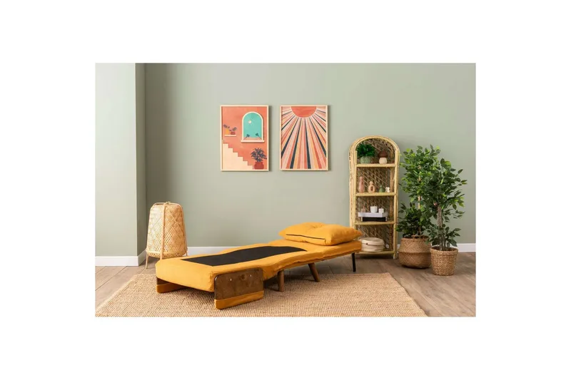 Canelo Sovelenestol - Sennepsgul Gul - Møbler - Sofaer - Sovesofaer