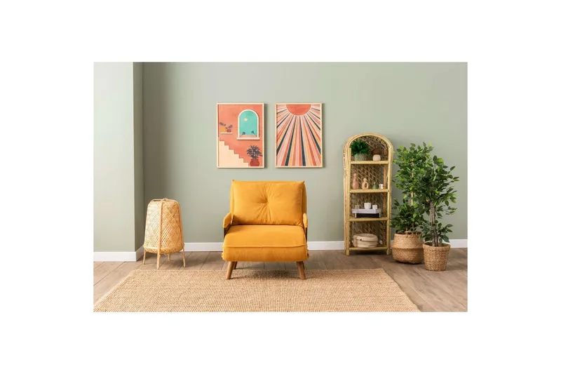 Canelo Sovelenestol - Sennepsgul Gul - Møbler - Sofaer - Sovesofaer