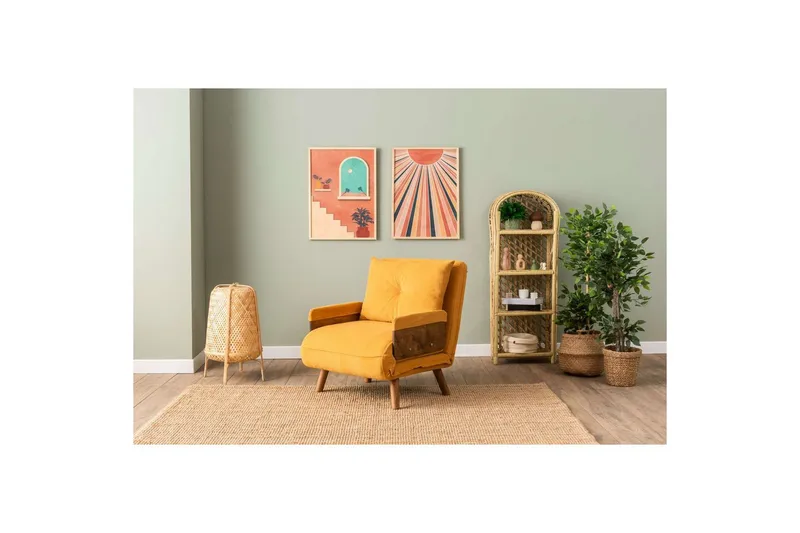 Canelo Sovelenestol - Sennepsgul Gul - Møbler - Sofaer - Sovesofaer