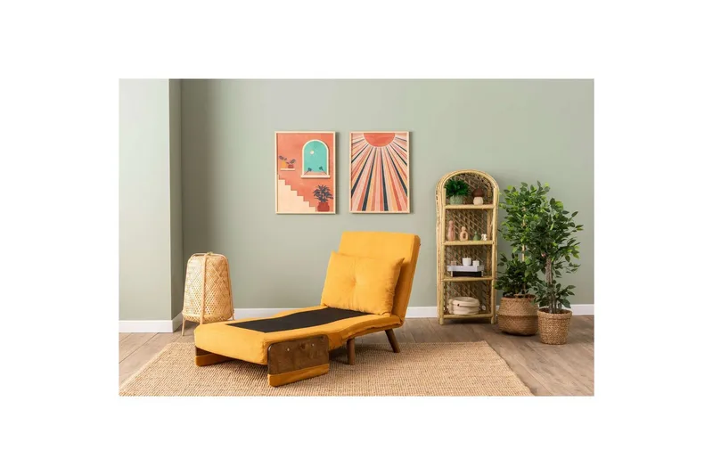 Canelo Sovelenestol - Sennepsgul Gul - Møbler - Sofaer - Sovesofaer
