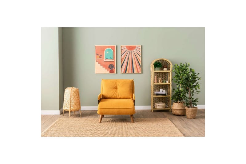 Canelo Sovelenestol - Sennepsgul Gul - Møbler - Sofaer - Sovesofaer