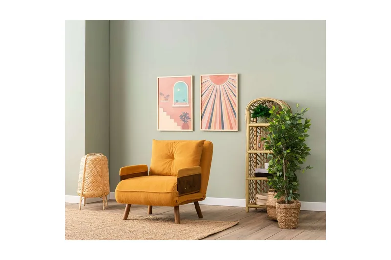 Canelo Sovelenestol - Sennepsgul Gul - Møbler - Sofaer - Sovesofaer