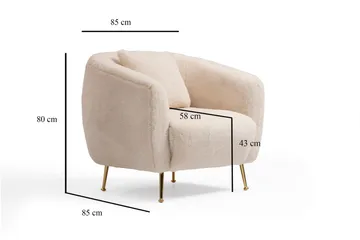 Caraquet Lenestol - Beige - Møbler - Stoler & lenestoler - Lenestoler