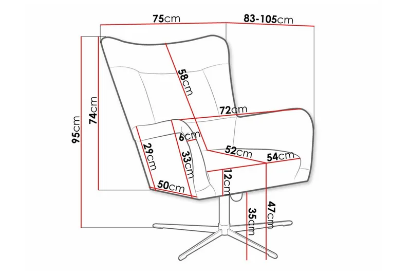Carney Fåtölj Black - Møbler - Stoler & lenestoler - Lenestoler