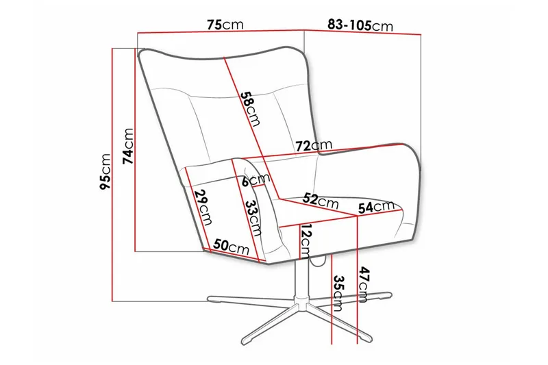 Carney Fåtölj Dark blue - Møbler - Stoler & lenestoler - Lenestoler