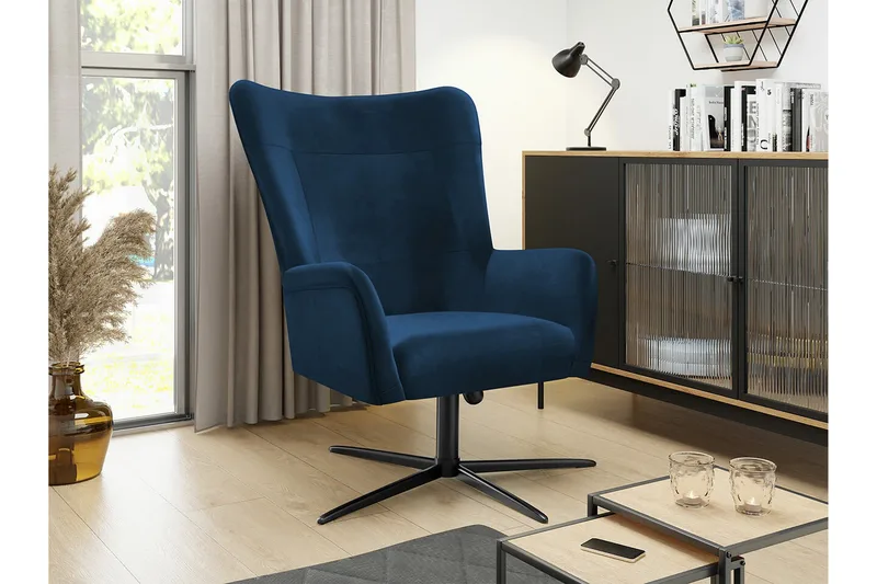 Carney Fåtölj Dark blue - Møbler - Stoler & lenestoler - Lenestoler