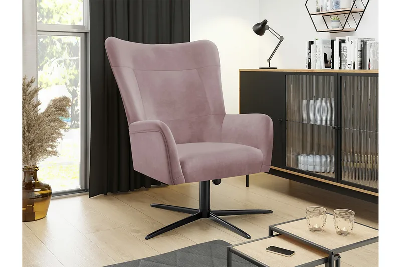 Carney Fåtölj Pink/Black - Møbler - Stoler & lenestoler - Lenestoler