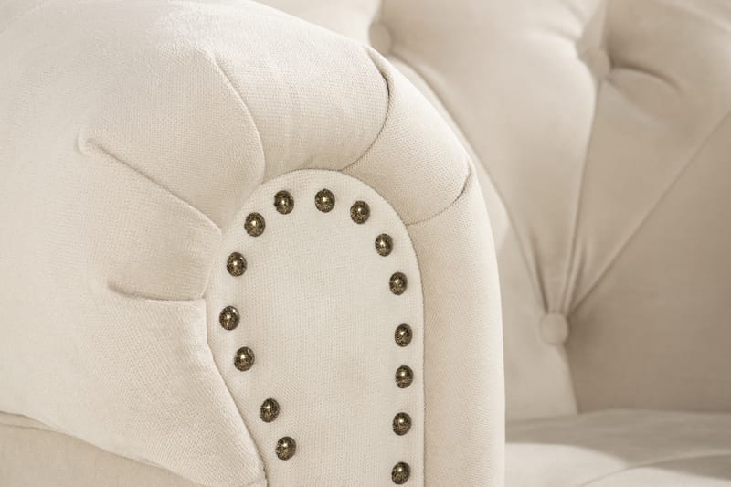 Castelano Lenestol - Beige - Møbler - Stoler & lenestoler - Lenestoler - Chesterfield lenestol