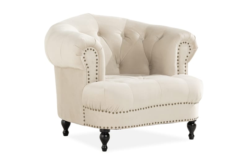 Castelano Lenestol - Beige - Møbler - Stoler & lenestoler - Lenestoler - Chesterfield lenestol