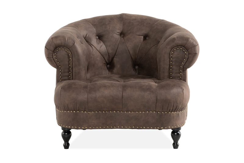 Castelano Lenestol - Brun - Møbler - Stoler & lenestoler - Lenestoler - Chesterfield lenestol