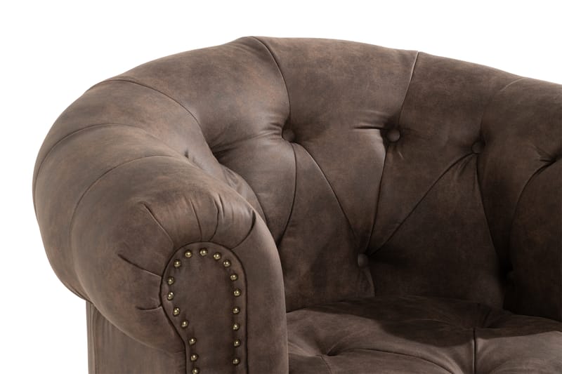 Castelano Lenestol - Brun - Møbler - Stoler & lenestoler - Lenestoler - Chesterfield lenestol