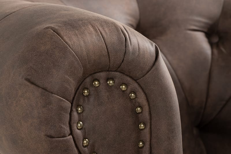 Castelano Lenestol - Brun - Møbler - Stoler & lenestoler - Lenestoler - Chesterfield lenestol