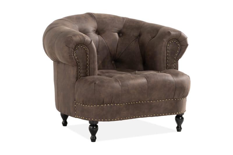 Castelano Lenestol - Brun - Møbler - Stoler & lenestoler - Lenestoler - Chesterfield lenestol