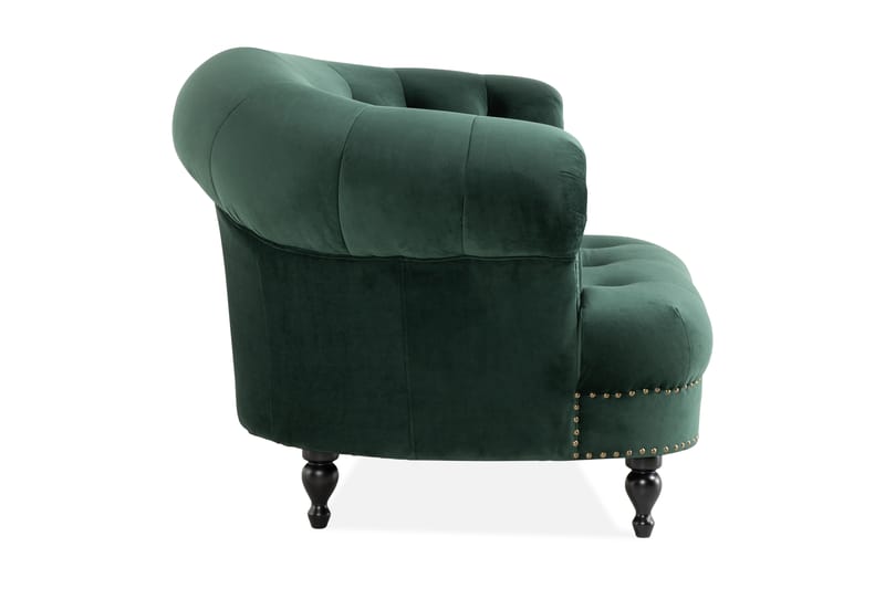 Castelano Lenestol - Grønn - Møbler - Stoler & lenestoler - Lenestoler - Chesterfield lenestol