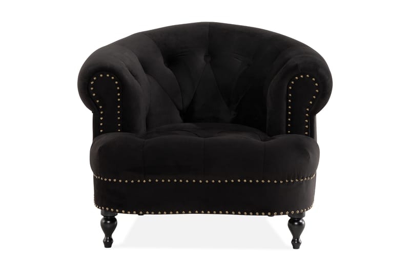 Castelano Lenestol - Svart - Møbler - Stoler & lenestoler - Lenestoler - Chesterfield lenestol