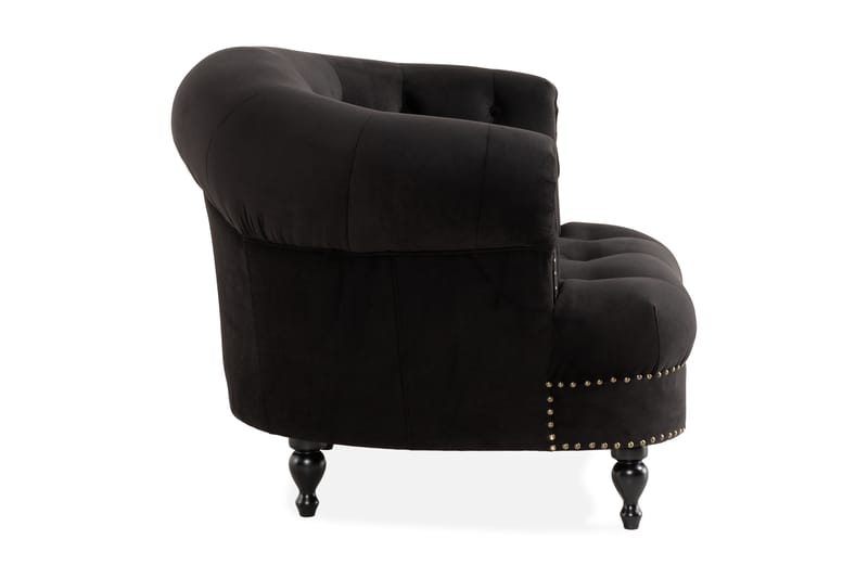 Castelano Lenestol - Svart - Møbler - Stoler & lenestoler - Lenestoler - Chesterfield lenestol
