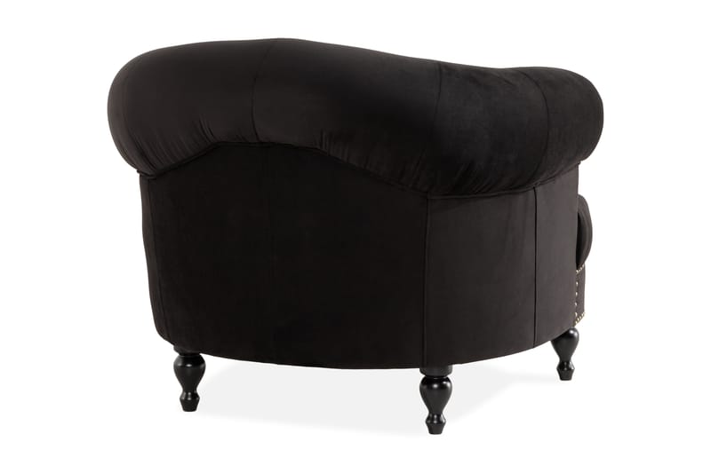 Castelano Lenestol - Svart - Møbler - Stoler & lenestoler - Lenestoler - Chesterfield lenestol