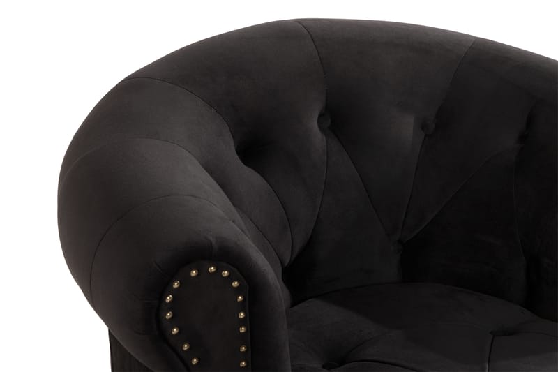Castelano Lenestol - Svart - Møbler - Stoler & lenestoler - Lenestoler - Chesterfield lenestol