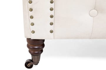 Chesterfield Deluxe Fløyelslenestol - Beige - Møbler - Stoler & lenestoler - Lenestoler - Chesterfield lenestol