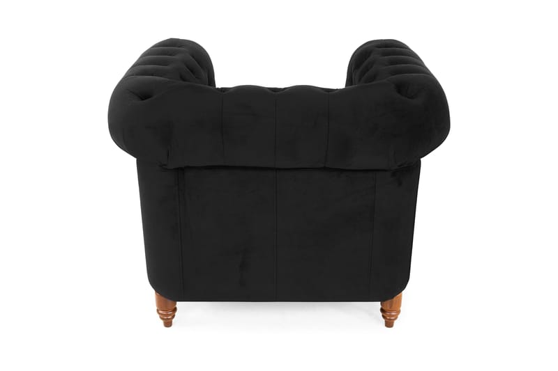 Chesterfield Deluxe Fløyelslenestol - Svart - Møbler - Stoler & lenestoler - Lenestoler - Chesterfield lenestol