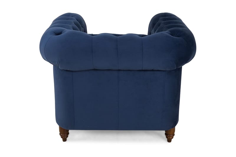 Chesterfield Deluxe Lenestol - Fløyel Petrolblå - Møbler - Stoler & lenestoler - Lenestoler - Chesterfield lenestol