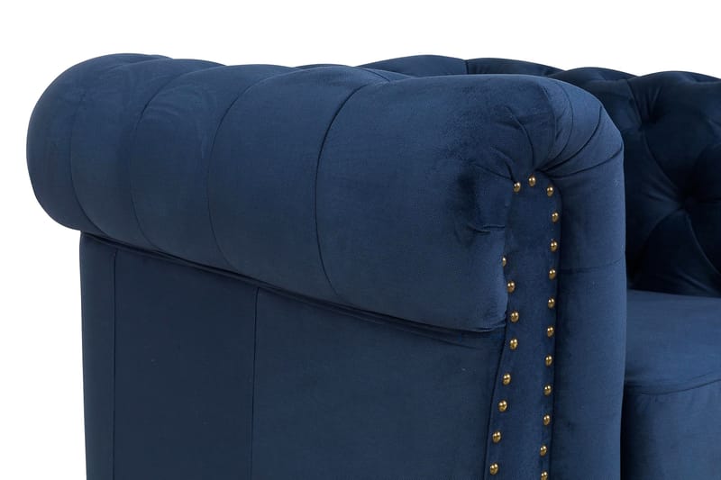 Chesterfield Deluxe Lenestol - Fløyel Petrolblå - Møbler - Stoler & lenestoler - Lenestoler - Chesterfield lenestol