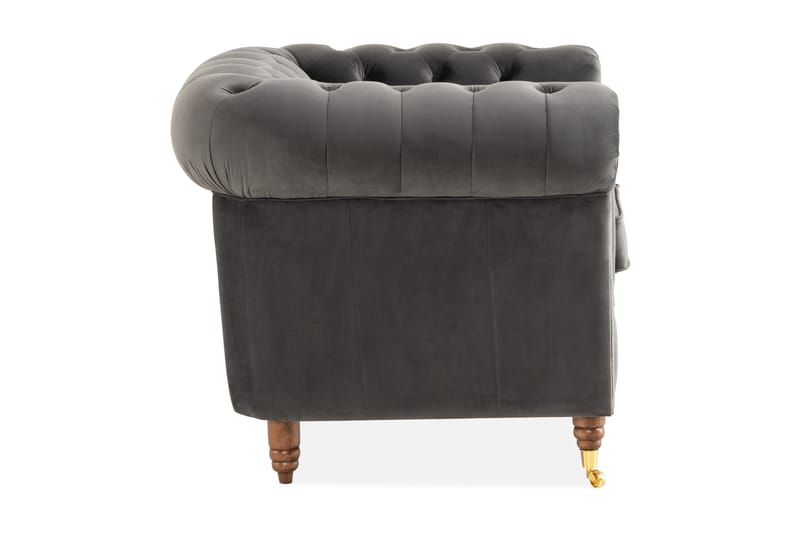 Chesterfield Deluxe Lenestol - Grå - Møbler - Stoler & lenestoler - Lenestoler - Chesterfield lenestol
