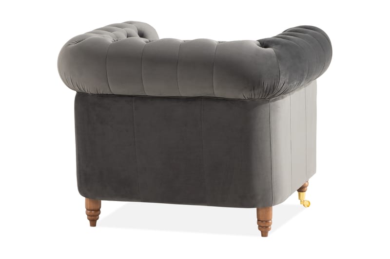 Chesterfield Deluxe Lenestol - Grå - Møbler - Stoler & lenestoler - Lenestoler - Chesterfield lenestol
