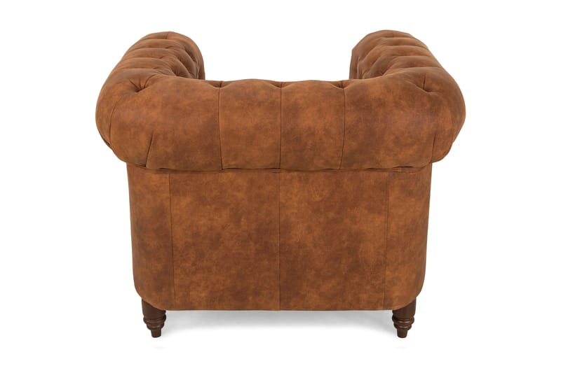 Chesterfield Deluxe Lenestol Vintage - Konjakk - Møbler - Stoler & lenestoler - Lenestoler - Chesterfield lenestol