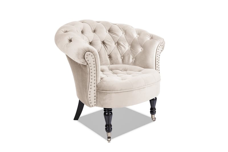 Chesterfield Ludovic Lenestol - Beige - Møbler - Stoler & lenestoler - Lenestoler - Chesterfield lenestol