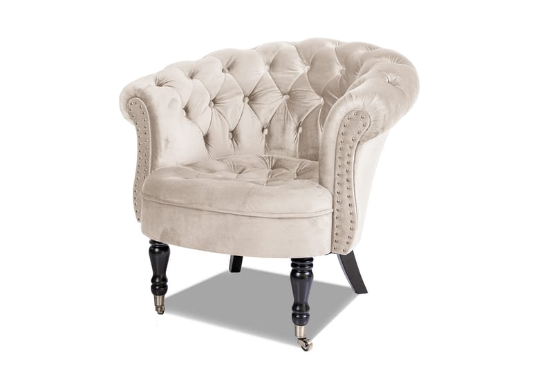 Chesterfield Ludovic Lenestol - Beige - Møbler - Stoler & lenestoler - Lenestoler - Chesterfield lenestol