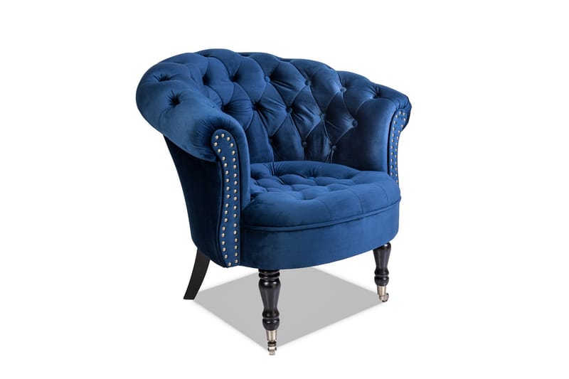 Chesterfield Ludovic Lenestol - Blå - Møbler - Stoler & lenestoler - Lenestoler - Chesterfield lenestol