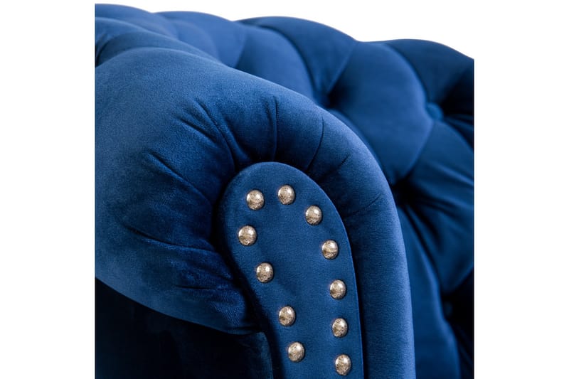 Chesterfield Ludovic Lenestol - Blå - Møbler - Stoler & lenestoler - Lenestoler - Chesterfield lenestol