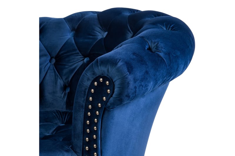 Chesterfield Ludovic Lenestol - Blå - Chesterfield lenestol