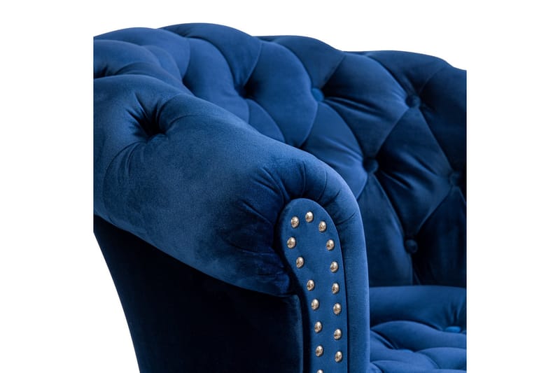Chesterfield Ludovic Lenestol - Blå - Møbler - Stoler & lenestoler - Lenestoler - Chesterfield lenestol