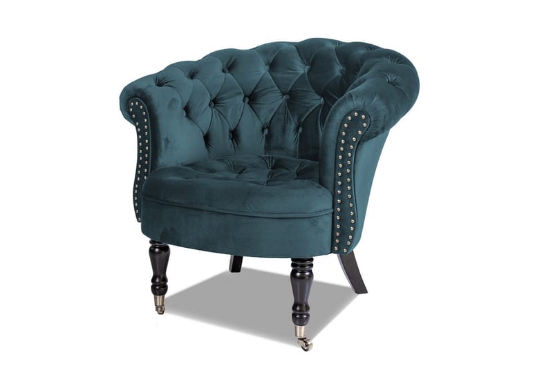 Chesterfield Ludovic Lenestol - Blågrønn - Møbler - Stoler & lenestoler - Lenestoler - Chesterfield lenestol