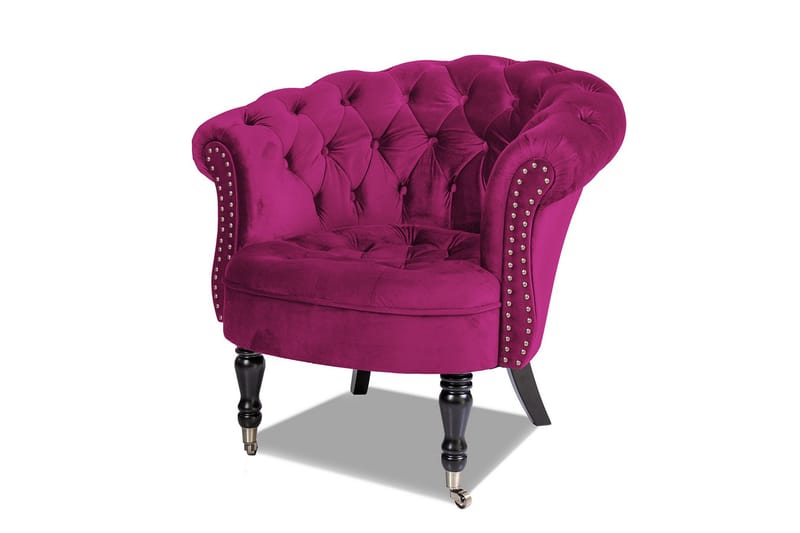 Chesterfield Ludovic Lenestol - Cerise - Møbler - Stoler & lenestoler - Lenestoler - Chesterfield lenestol