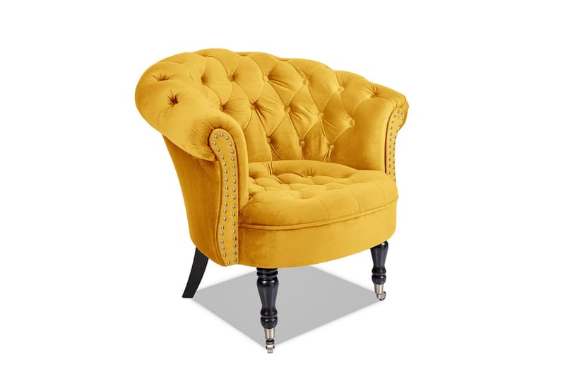 Chesterfield Ludovic Lenestol - Gul - Møbler - Stoler & lenestoler - Lenestoler - Chesterfield lenestol