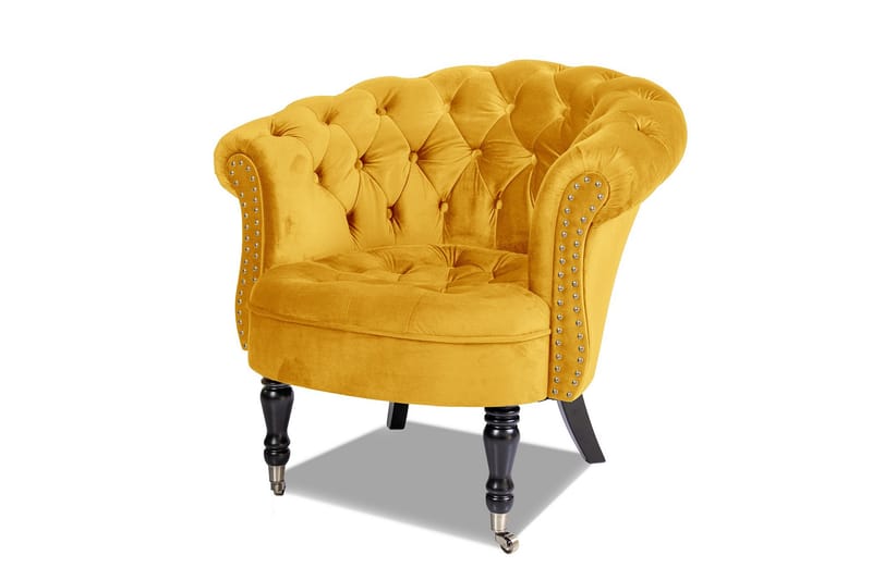 Chesterfield Ludovic Lenestol - Gul - Møbler - Stoler & lenestoler - Lenestoler - Chesterfield lenestol