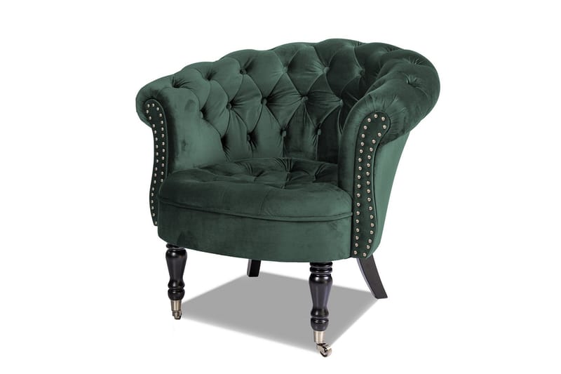 Chesterfield Ludovic Lenestol - Mørkegrønn - Møbler - Stoler & lenestoler - Lenestoler - Chesterfield lenestol