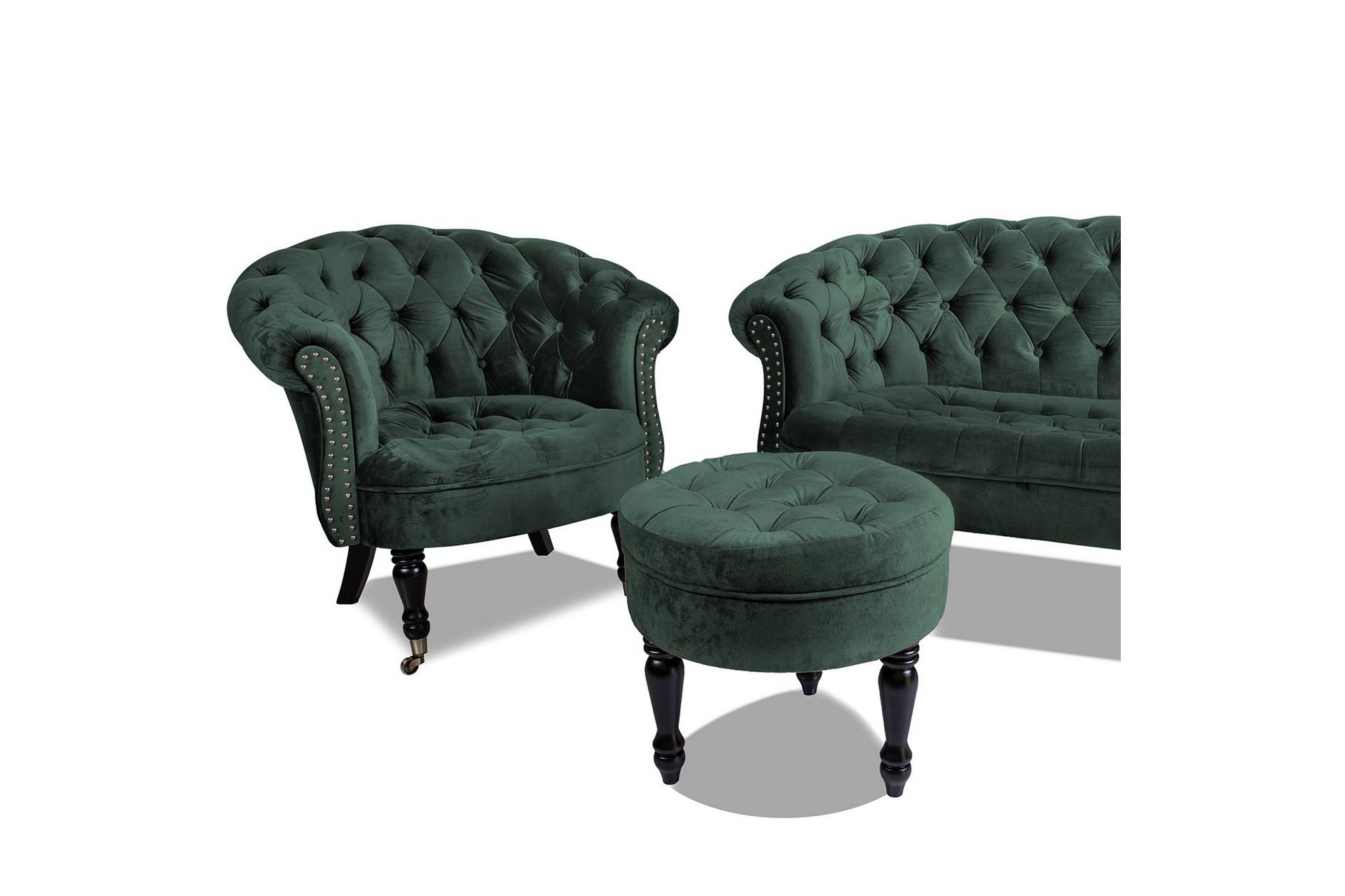 Chesterfield Ludovic Lenestol - Mørkegrønn - Møbler - Stoler & lenestoler - Lenestoler - Chesterfield lenestol