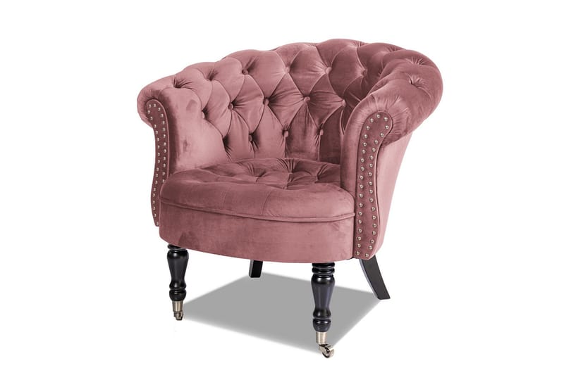 Chesterfield Ludovic Lenestol - Rosa - Møbler - Stoler & lenestoler - Lenestoler - Chesterfield lenestol