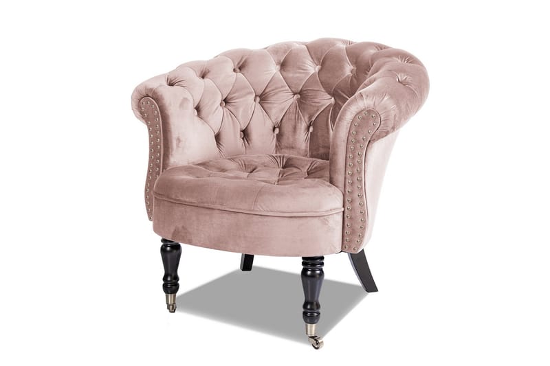 Chesterfield Ludovic Lenestol - Rosa - Møbler - Stoler & lenestoler - Lenestoler - Chesterfield lenestol